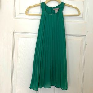 NWT H&M pleated sea foam green tunic top